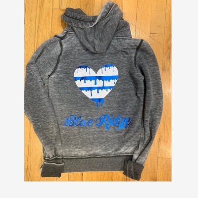 Drippy Heart Burnout Hoodie