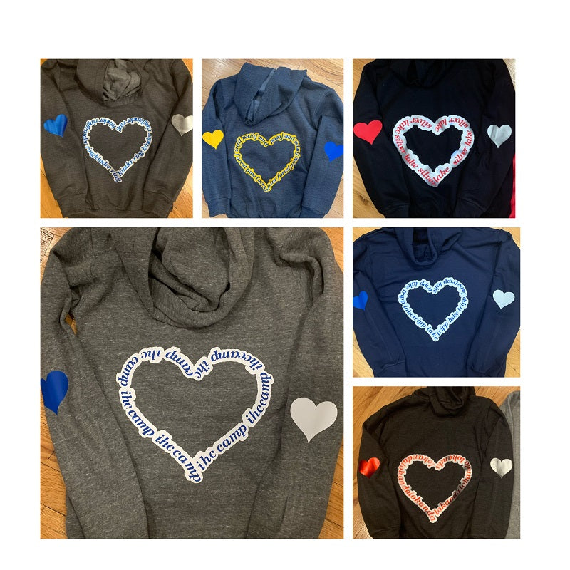 Bubble Heart Camp Zip Up Hoodie