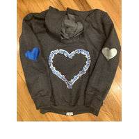 Bubble Heart Camp Zip Up Hoodie