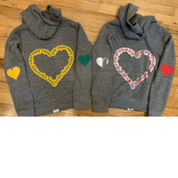 Bubble Heart Camp Zip Up Hoodie