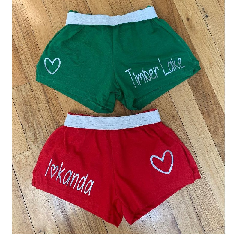 Outlined Heart Shorts