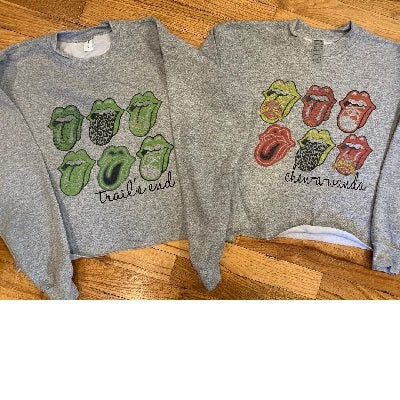 Rolling Stones Crop Crew Sweatshirt