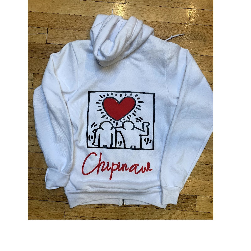 Heart Burst Zip Up Hoodie