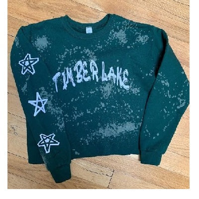 Bleached Grafitti Stars Crew Neck Sweatshirt