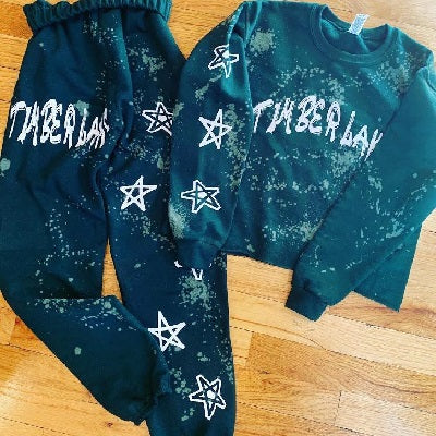 Bleached black sweatpants hot sale